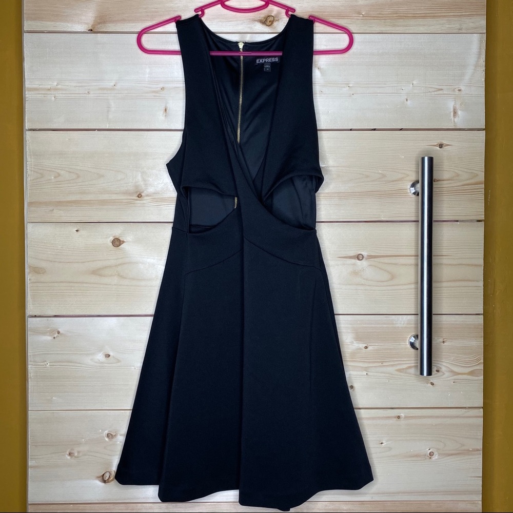 Express black to the knee dress